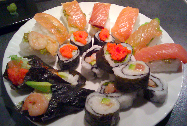 Hjemmelaget sushi med nye smaker