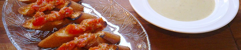 Løk- og potetsuppe med bruschetta
