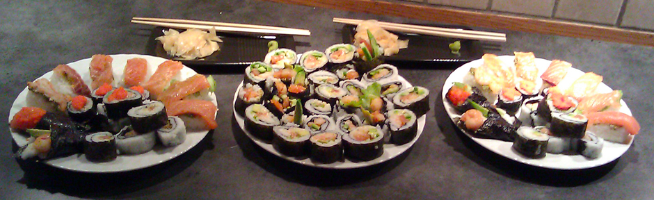 Hjemmelaget sushi med nye smaker